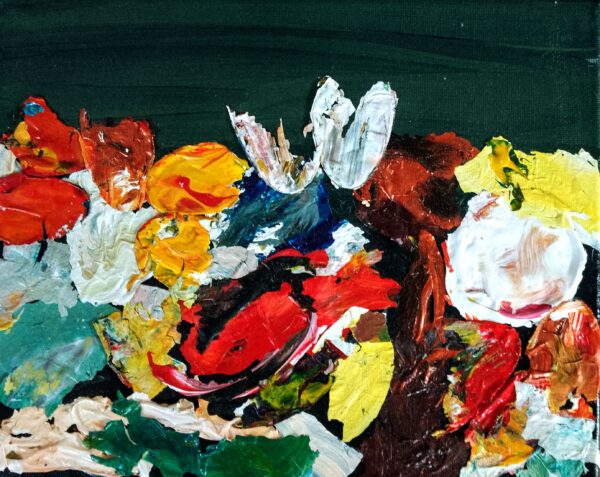 Acrylic and acrylic skins on canvas