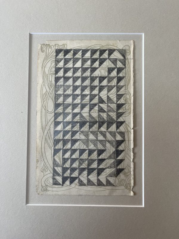 Pencil on an old book page