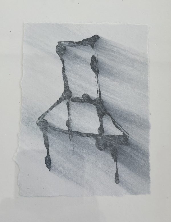 Crude acrylic monoprint