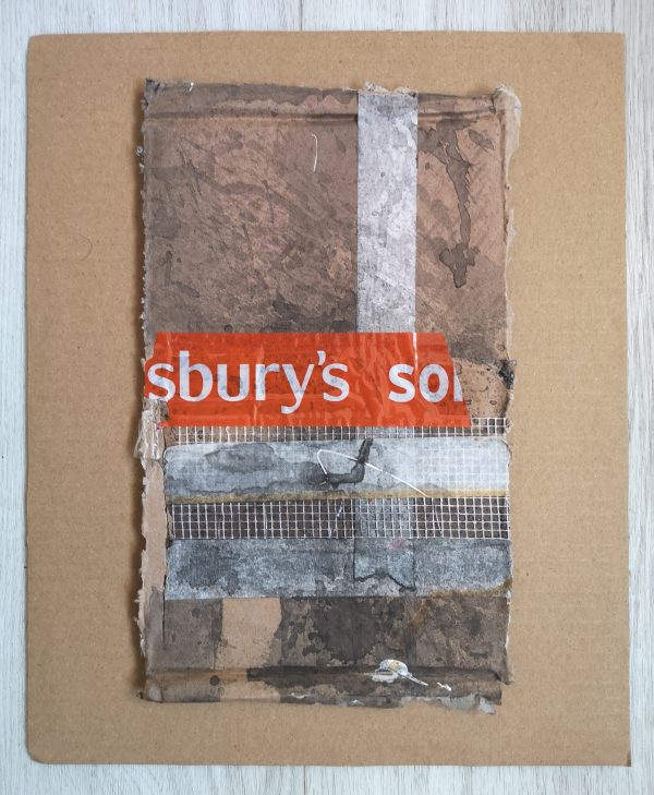 Mixed media, cardboard, tape